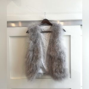 real feather vest top glamour